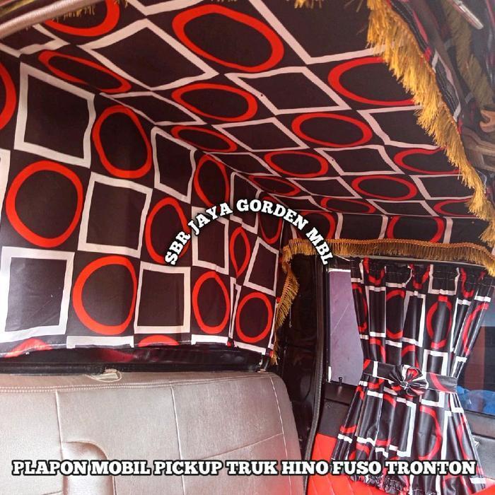Kain Plapon Atap Kabin Mobil Satu Set Gorden Mobil Kaca Samping/ Tirai Pintu Mobil 1Set Plapon Atap 