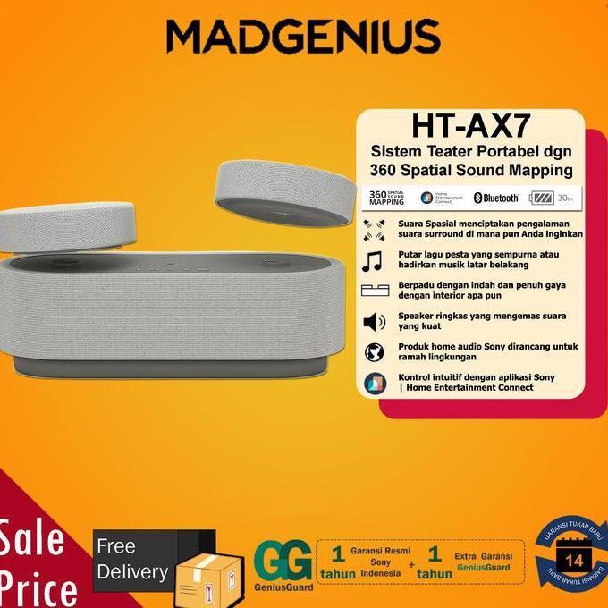 SONY ORIGINAL HT-AX7 SISTEM TEATER PORTABEL DENGAN 360 SPATIAL SOUND MAPPING HTAX7 / HOME THEATRE PO