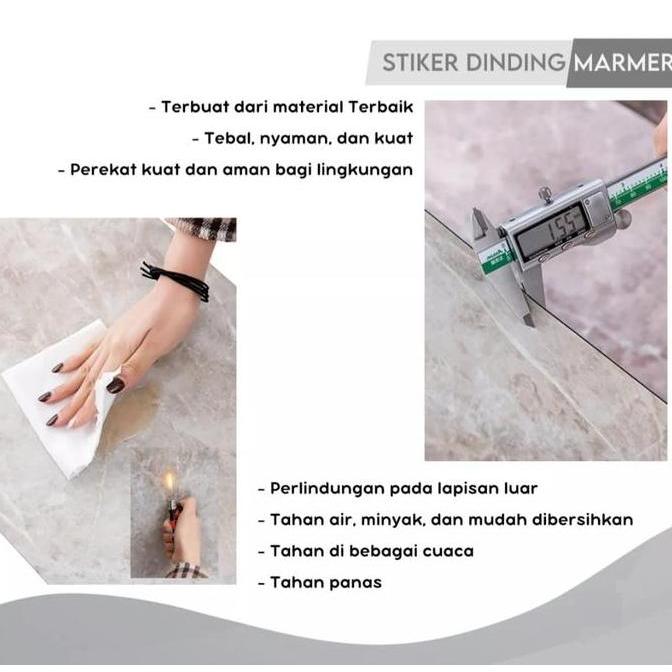 Stiker Marmer Granit Premium 60x30CM / Stiker Dinding Kamar Mandi Dapur Meja Kompor