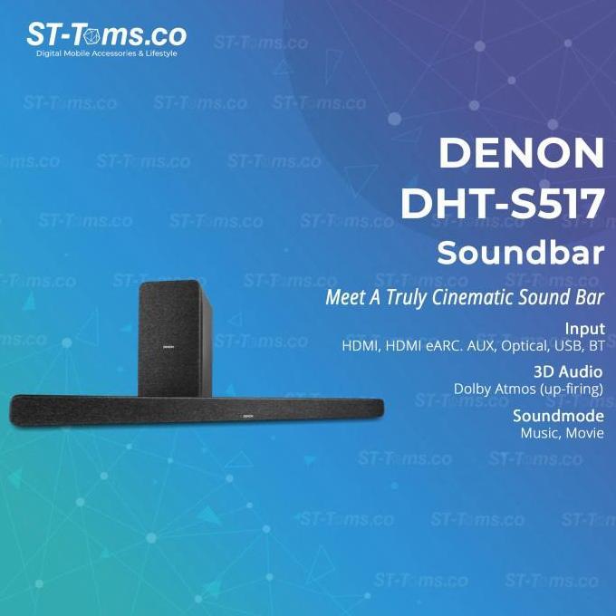 DENON DHT-S517 DHTS-517 SOUNDBAR WITH DOLBY ATMOS & WIRELESS SUBWOOFER