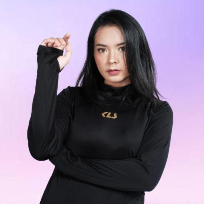 Baselayer Manset Lengan Panjang Mangset Olahraga Manset Baju Olahraga Pria Wanita Lubang Jari Sport