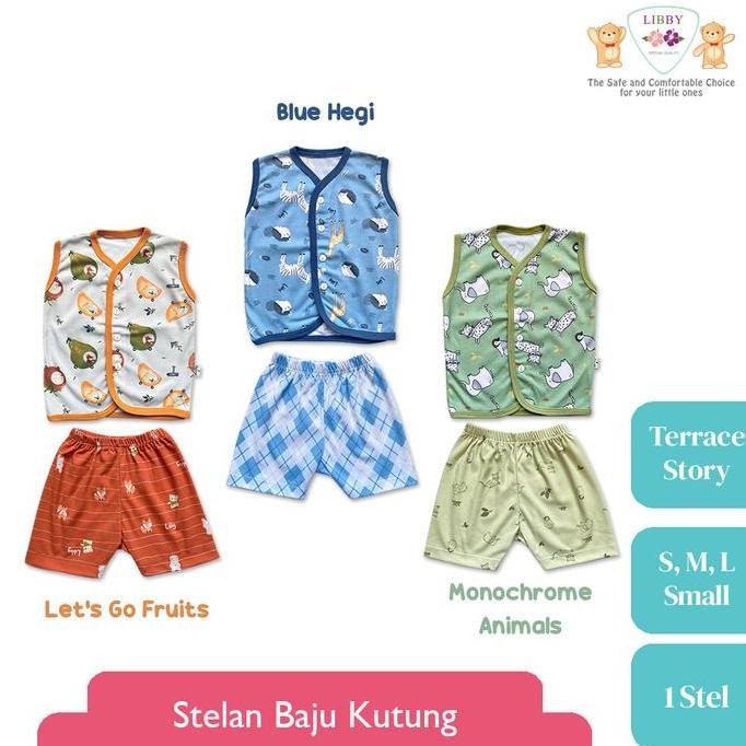 TERBARU - LIBBY Stelan Baju Kutung Anak Kecil Motif Terrace Story (1stel)