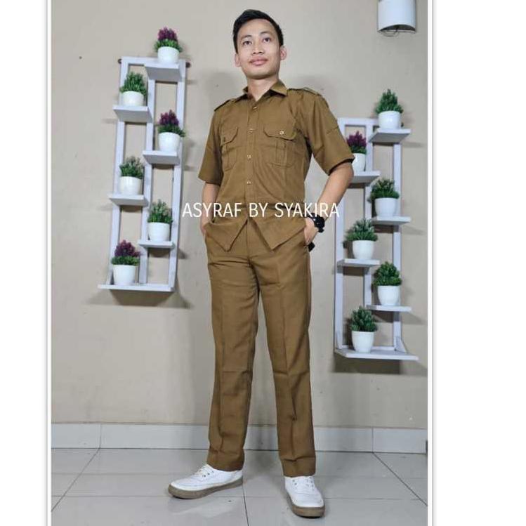 NEW Seragam Pakaian Baju Kerja Pdh Pria Asn Pegawai Negeri Pegawai Swasta Terbaru Kekinian Modern Re