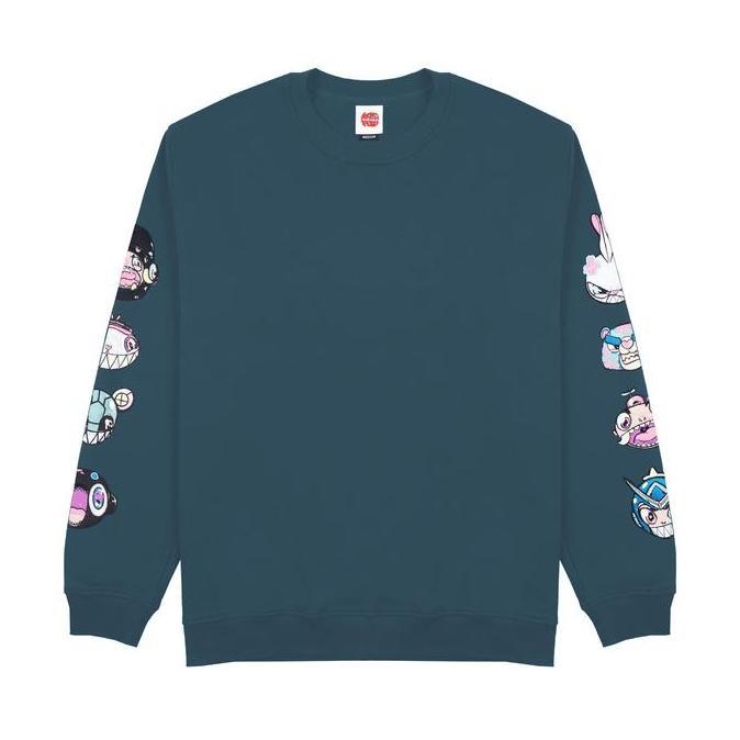 3Second x Karafuru Sweater Crewneck Sweatshirt Iconic Jaket 191123 Katun Fleece Fit Panjang