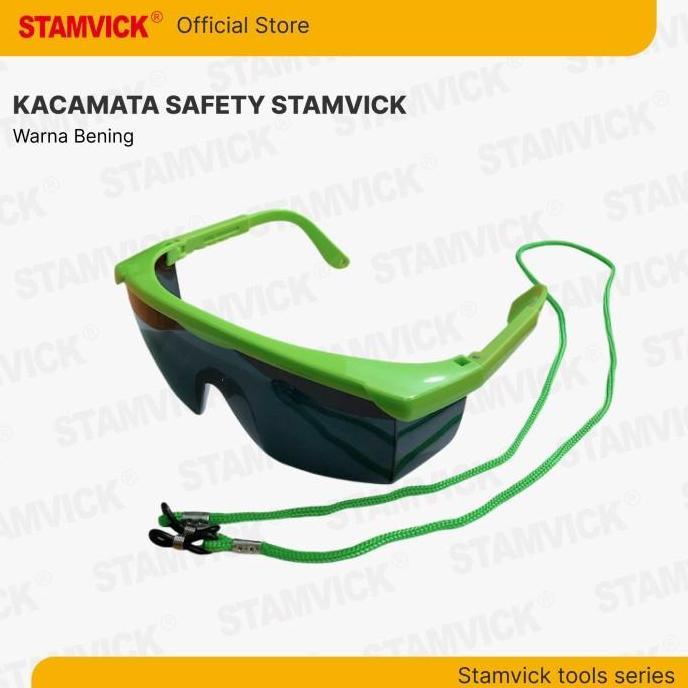 Ready Kacamata Las / Kaca Mata Safety Gurinda Stamvick ( Ada Tali ) - Safety Goggle Ukuran Standart