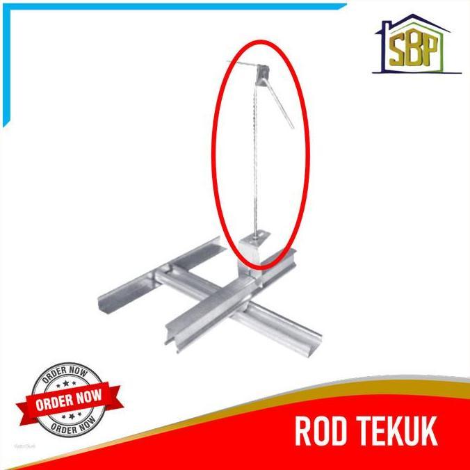 Rod Drat + Tekuk M6 x 250 Cm Kawat Gantungan Plafon Suspension Rod