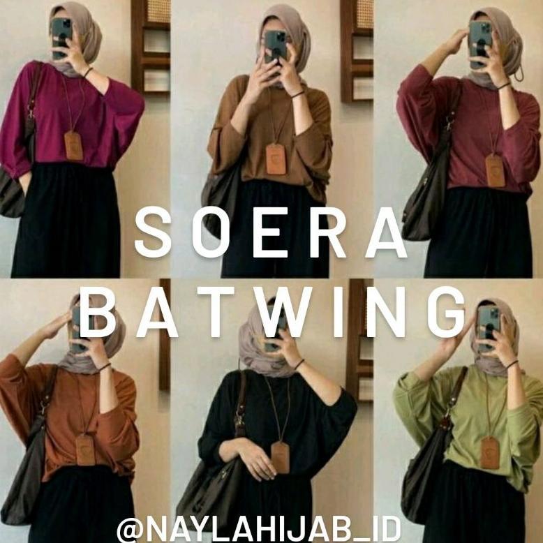 Viona Batwing Shirt By Naylahijab_Id/Kaos Batwing Premium/Soera Batwing Shirt Kaos Sora Batwing Batw