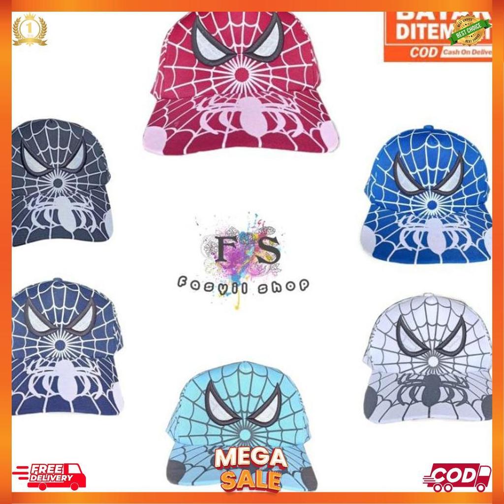 Topi Anak Laki Laki Import/Topi Anak  Spiderman/Topi Anak Karakter [K2]