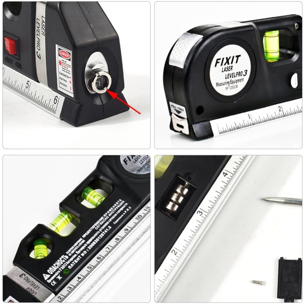 Fixit Level Penggaris Laser Waterpass Meteran Laser  Meteran Laser Alat Pengukur Kemiringan Waterpas