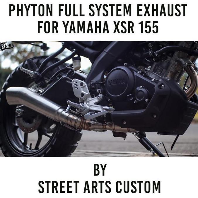 Promo Knalpot Yamaha Xsr 155 Phyton Full System Exhaust Stainless Plug N Play With Db Limiter