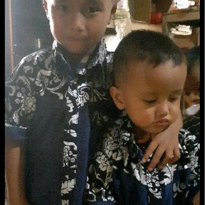 (jual satuan) couple keluarga gamis brukat batik kondangan set baju keluarga gamis brukat mix batik 