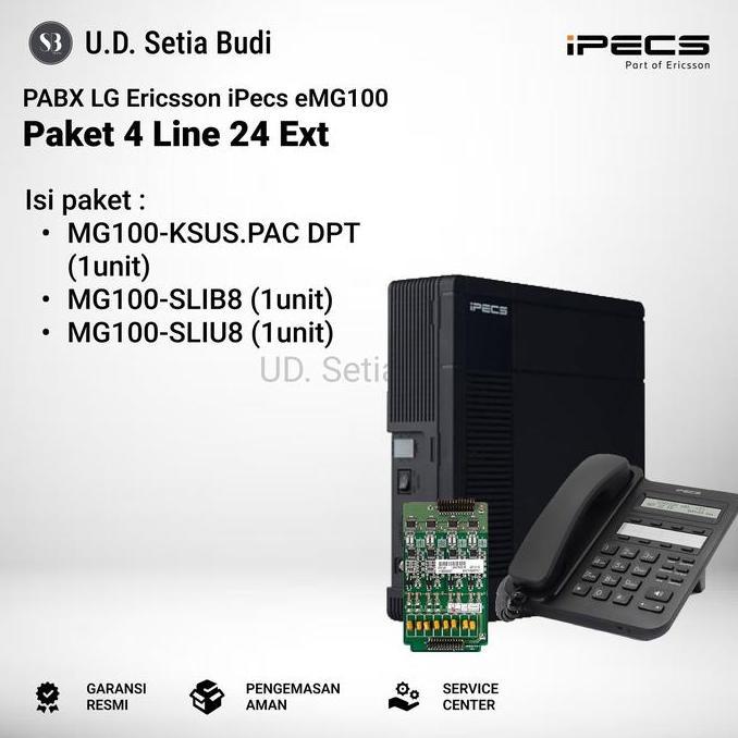 Promo Pabx Lg Ericsson Ipecs Emg100 Kapasitas 4 Line 24 Ext + Key Telephone