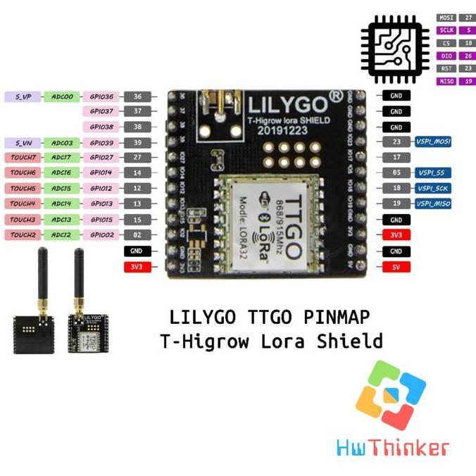 Promo Ttgo Lora Shield 915Mhz 915 Mhz Sx1276 Breakout