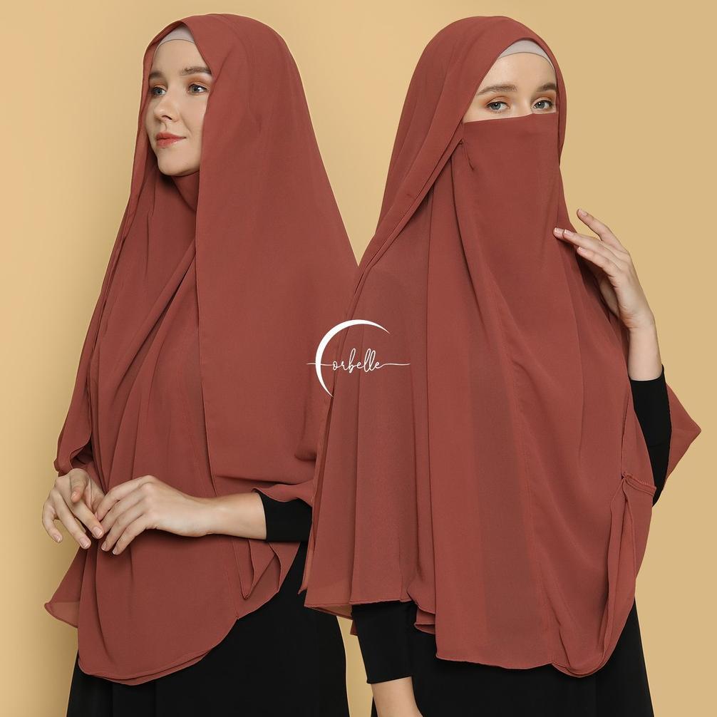 BEST SALE KHIMAR HIJAB NIQAB SITI AISYAH CADAR BERGO SYAR'I JUMBO 2 LAYER