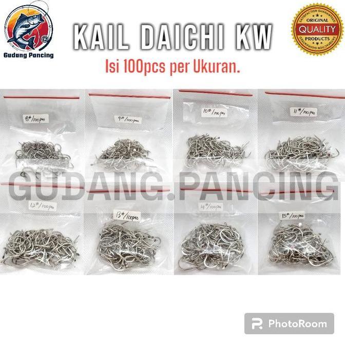 Kail Pancing Daichi Kw Isi 100Pcs Cocok Untuk Membuat Mata Kail Garong Baronang Dan Mata Kail Metal 