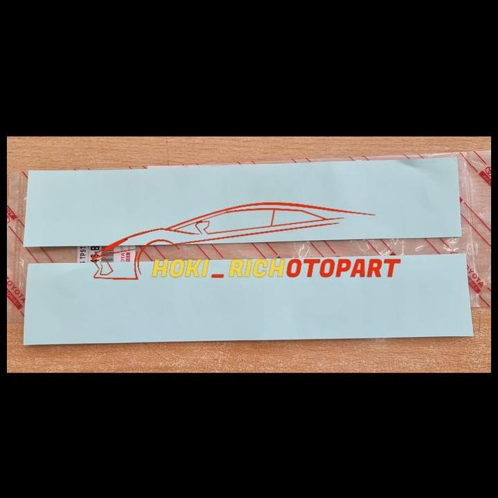 GRATIS ONGKIR STIKER TRD S 1SET AGYA 2017 UP WARNA HITAM ORIGINAL PZ046-BZ504-TM