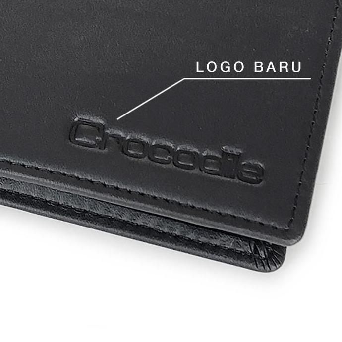 Crocodile 884BY Dompet Pria Men Wallet Leather Kulit Original - Hitam Sekat Uang dan Kartu