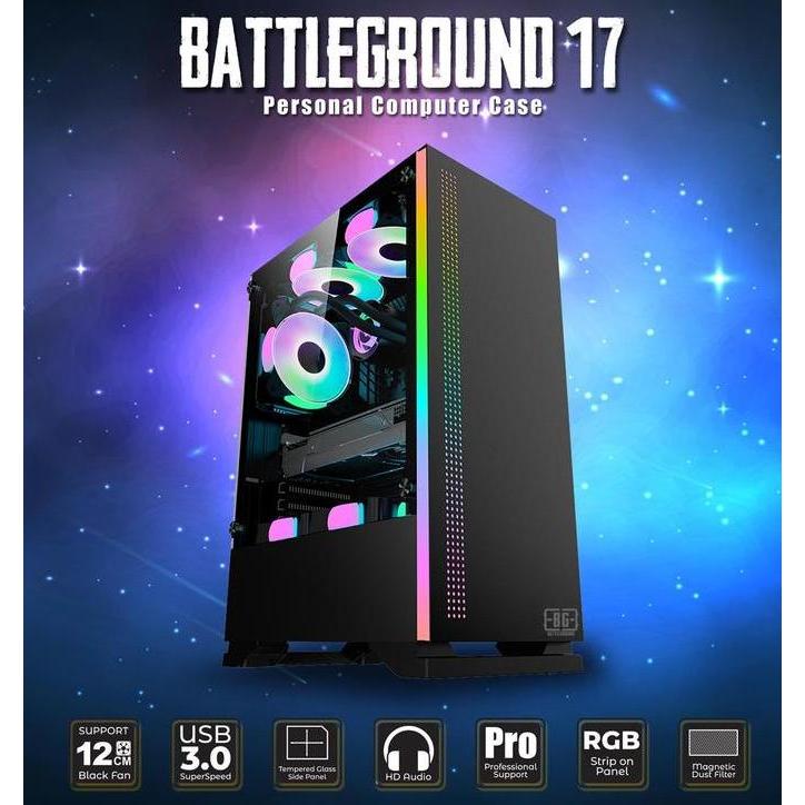 Casing Simbadda BattleGround 17 - ATX, mATX Tempered Glass