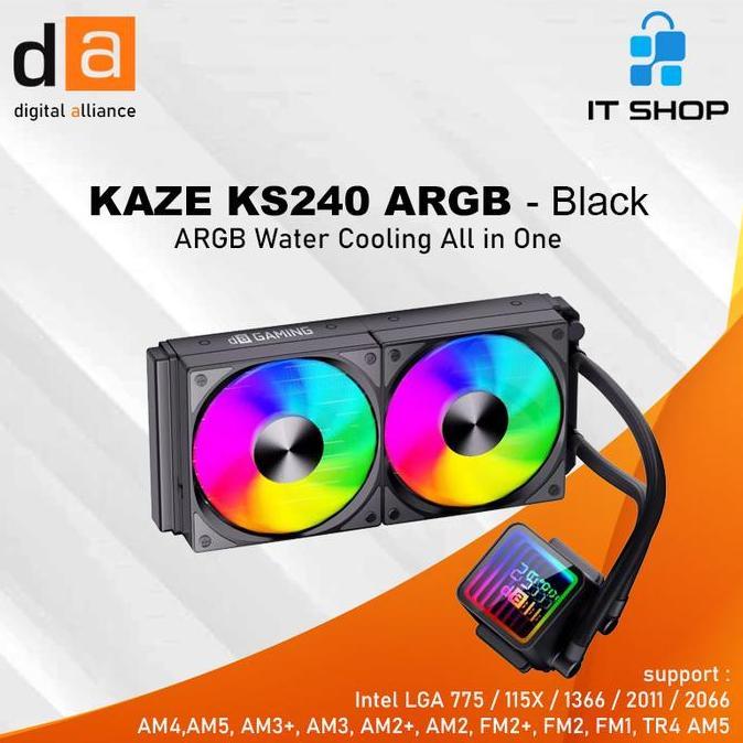 Digital Alliance KAZE KS240 ARGB Liquid CPU Cooler - Black