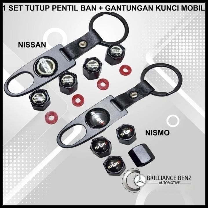 DISKON TUTUP PENTIL BAN + GANTUNGAN KUNCI MOBIL NISSAN NISMO PENUTUP PENTIL 