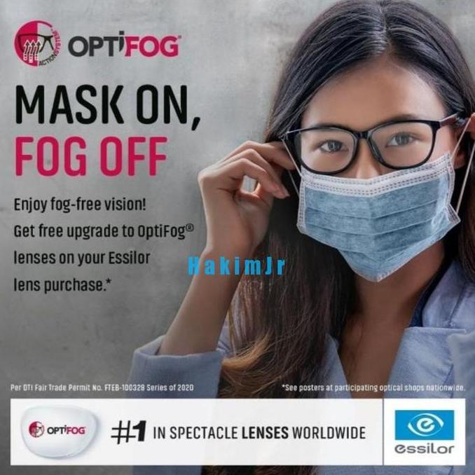 Lensa Kacamata Essilor SV Optifog