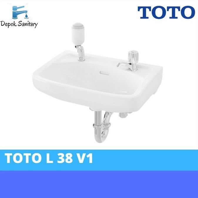 wastafel toto l38v1 set/ washtafel toto l38v1 paket komplit/ wastafel