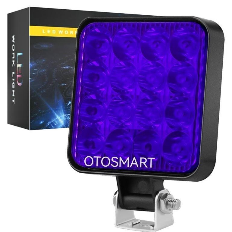 Premium Lampu Tembak Sorot Led Worklight 16 Mata 12V Kotak Mini Lampu Sorot Mobil Motor