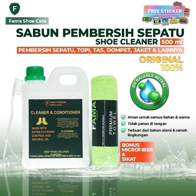 FAMA-SHOE CLEANER 500ML-PREMIUM-PEMBERSIH SEPATU-SABUN SEPATU-FAMA SHOES CLEANER-FAMA SHOE CLEANER