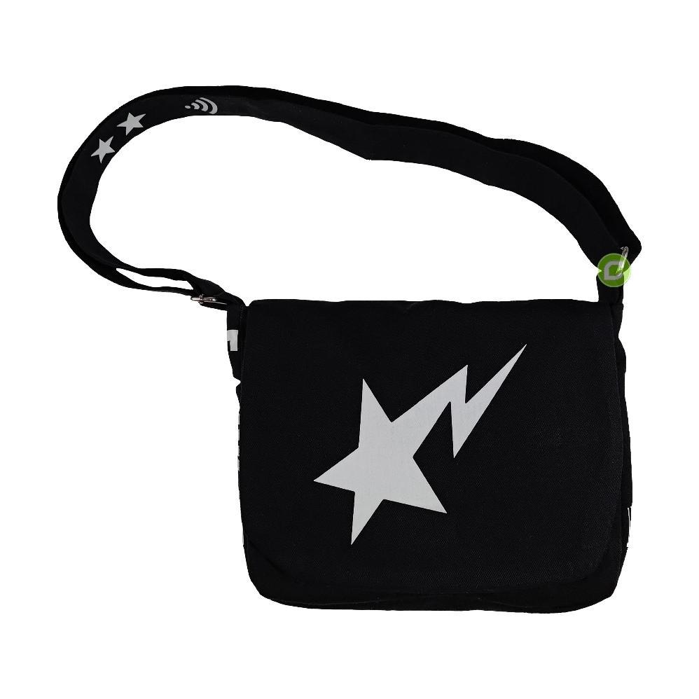 PROMO TERBARU Tas Selempang Mini Kanvas Unisex Hitam Putih