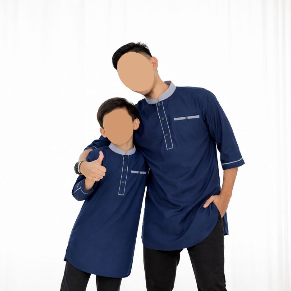 Best Seller Baju Koko Kurta Pria Couple Ayah Dan Anak Laki Laki Lengan 3/4 Bahan Toyobo Royal Mix Wa