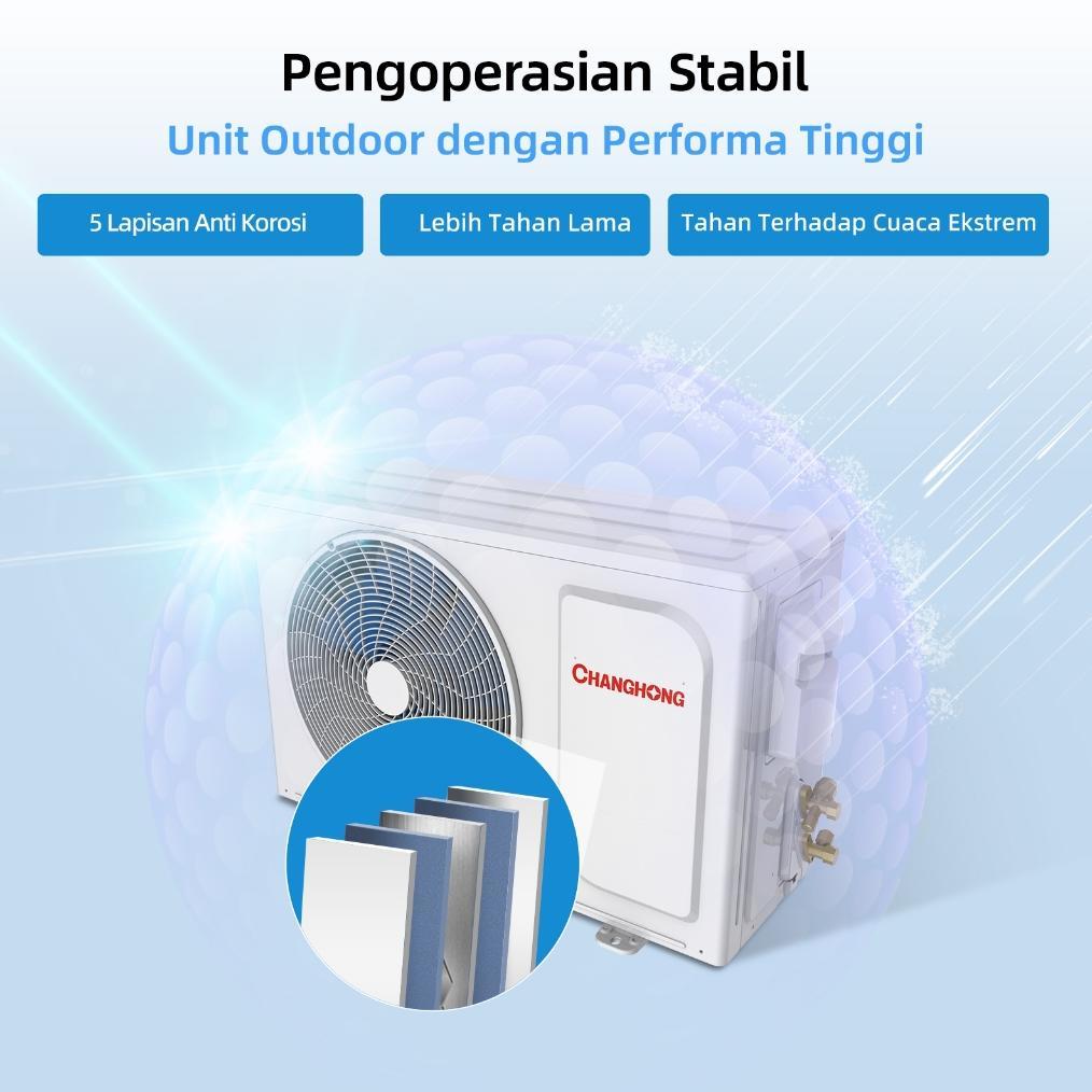 KAVELA [FREE BRACKET OUTDOOR] TOP SELLING CHANGHONG AC 1/2 PK STANDARD CHOL-05L4 [INDOOR + OUTDOOR U