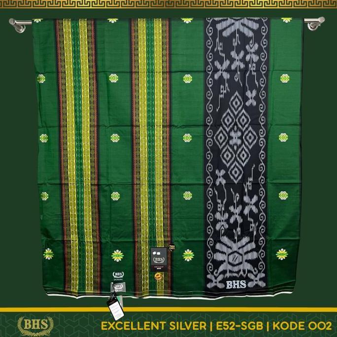 Sarung BHS Excellent SILVER Motif E52 SGB Bahan Mercerized Cotton Halus dan Lembut [Garansi Original