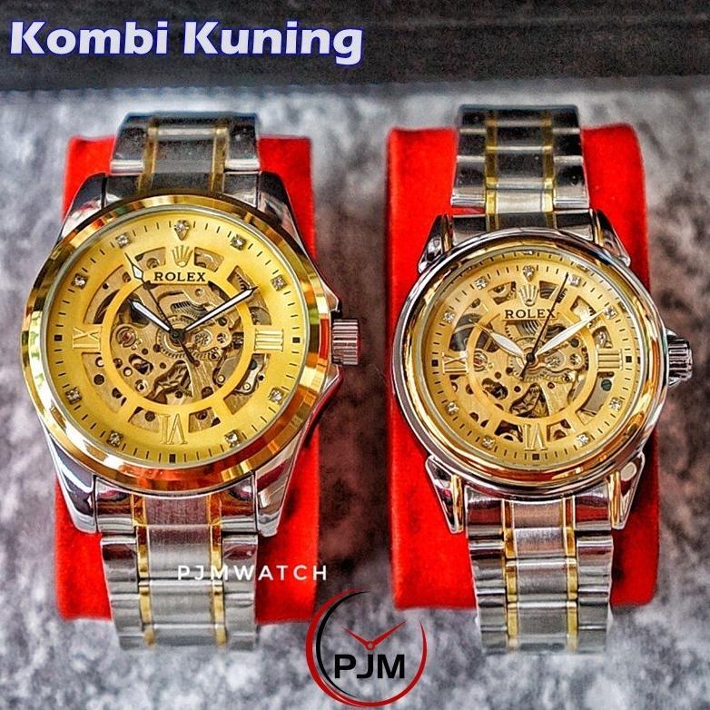 OFFICIAL Jam COUPLE OTOMATIS ROLEX | TALI RANTAI ROMAWI JAM AUTOMATIC Pasangan Pria Wanita