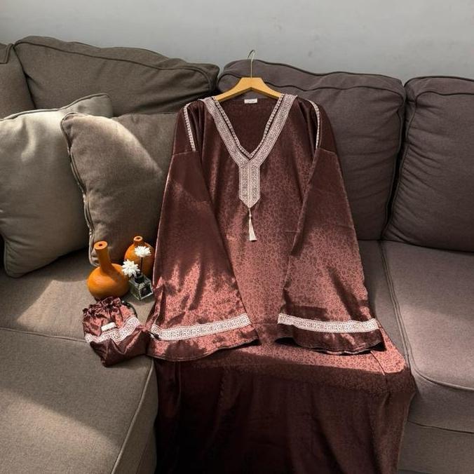 Emboss Silk- Abaya Sholat - Abaya Sholat 354