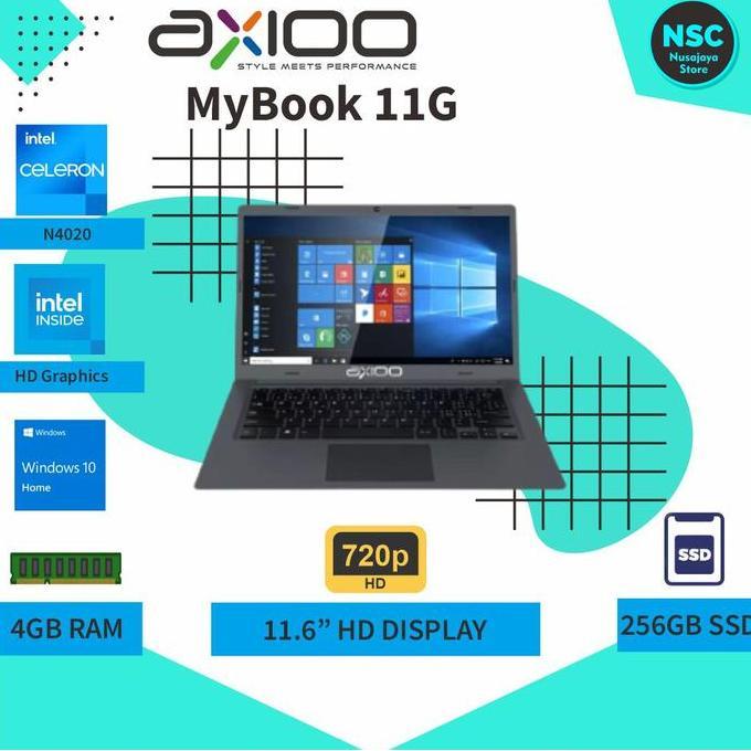 CHIYAQU Axioo MyBook 11G Intel N4020 RAM 4GB SSD 256GB 11"HD windows 10