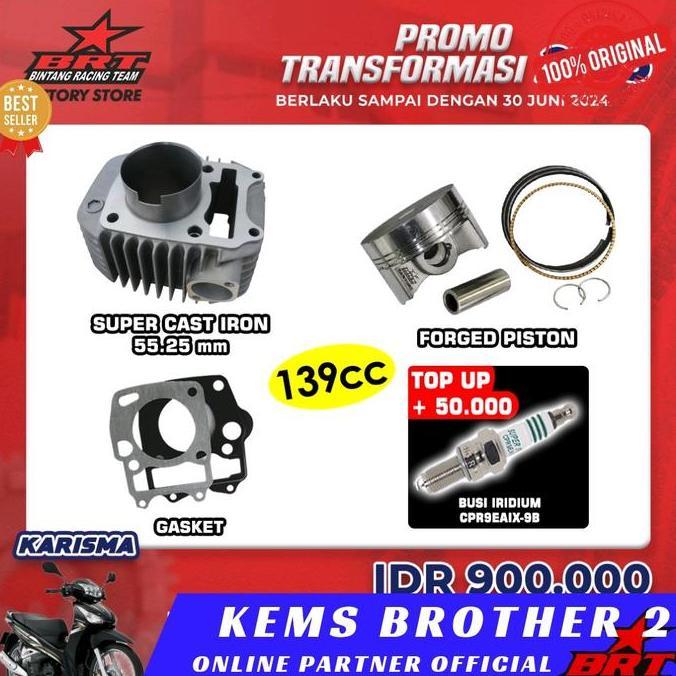 ZISIMAHE BLOK BRT SUPRA X 125 DAN KHARISMA ORIGINAL BRT