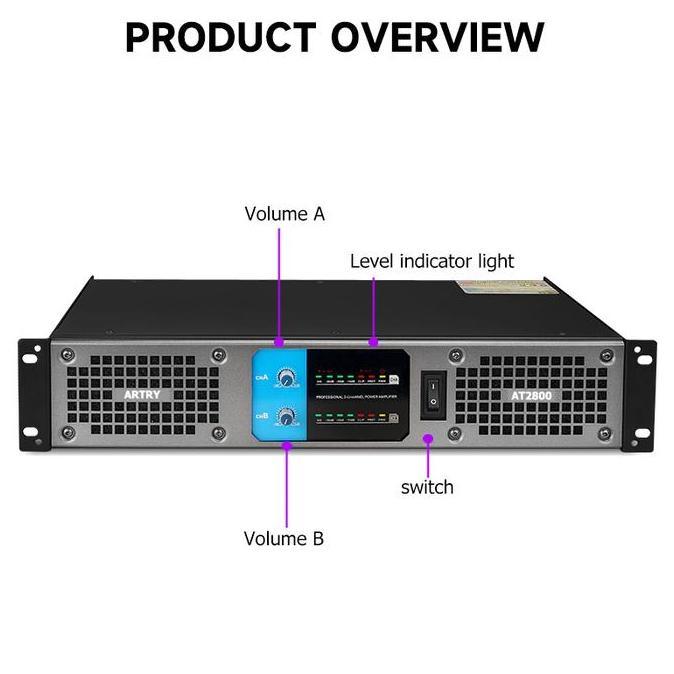 ARTRY AT2800/AT4800 Professional Power Amplifier Digital Power Amplifier Four/Two Channel Large Conf