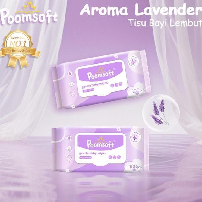 Tissue tisu basah paseo baby wipes 100 sheets Poomsoft 5 Pack x 100 Lembar Tisu Basah Bayi Lembut Ar