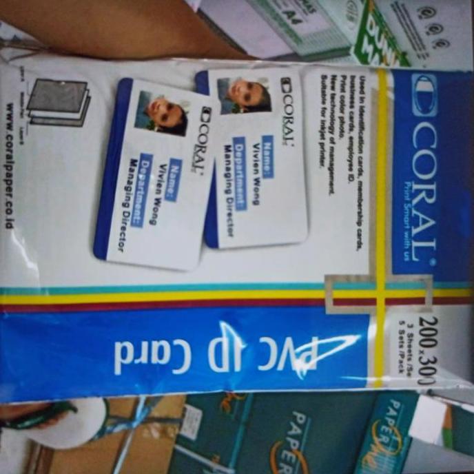 Ofisu- Kertas Pvc Id Card Bright & Glossy Instan