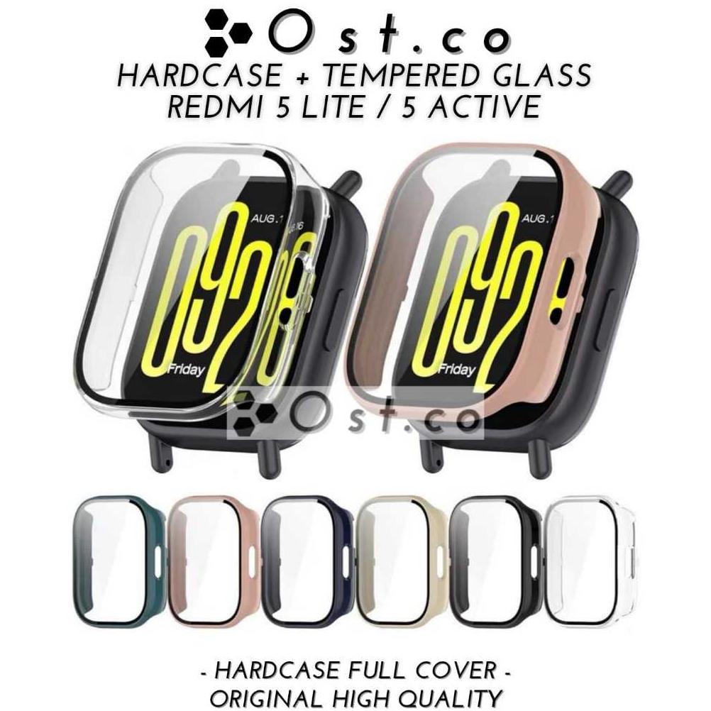 Discount Case Redmi Watch 5 Active / Redmi Watch 5 Lite Tempered Glass Hardcase Redmi Watch 5 LIte /