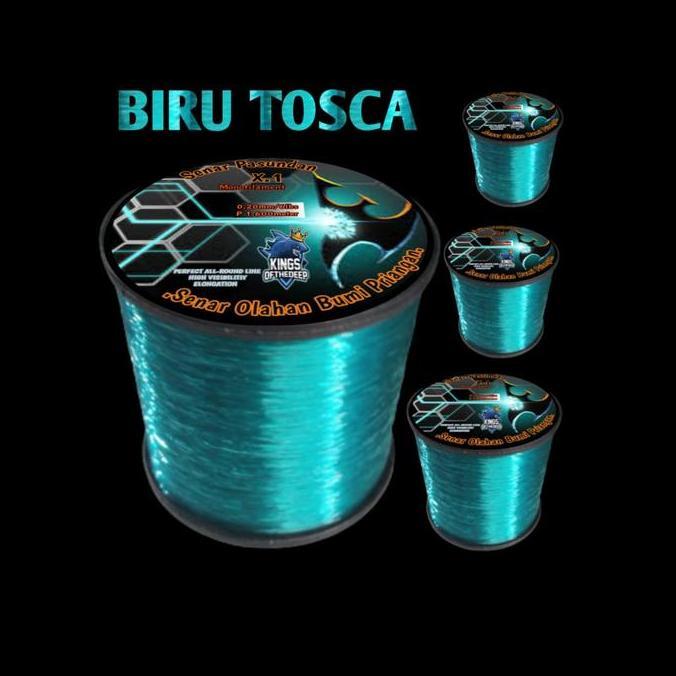 PASUNDAN FISHING LINE WARNA BIRU TOSCA (ROL BESAR) SENAR PANCING OLAHAN GALATAMA GALAPUNG PANJANG 50