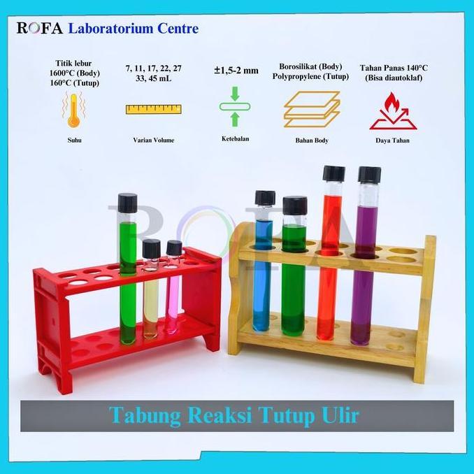 ROFA Tabung Reaksi dengan Tutup Ulir / Test Tube With Screw Cap / Hach terlaris