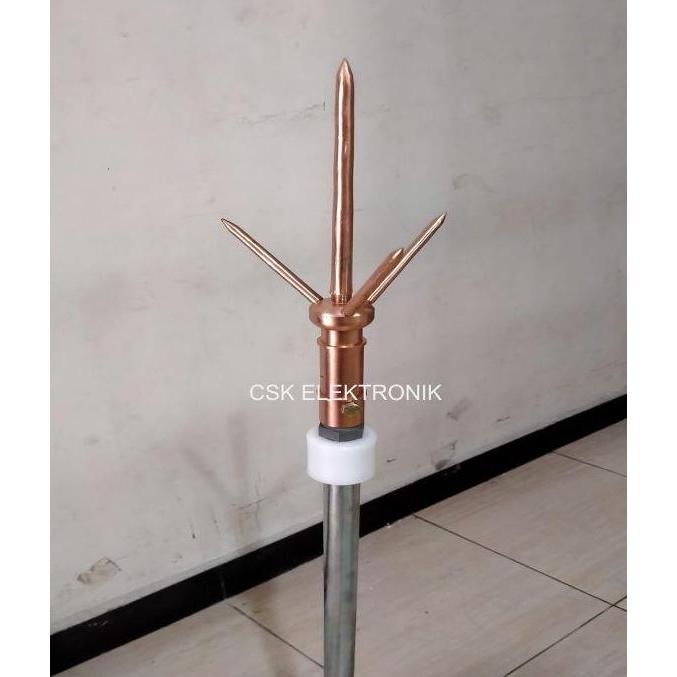Splitzen Trisula / Tombak Penangkal Petir Bahan Kuningan 3/4