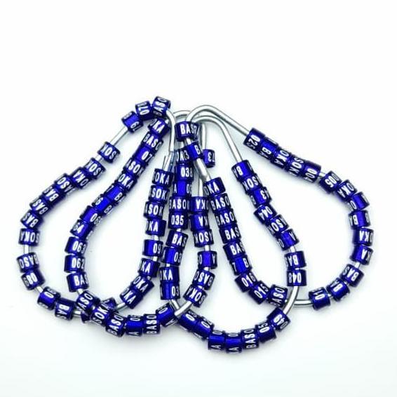 Ring Cincin Burung Tulisan 1 Baris Logo Aluminium Anodize Metalik Diameter 4,2mm Murai Batu Kacer Ce