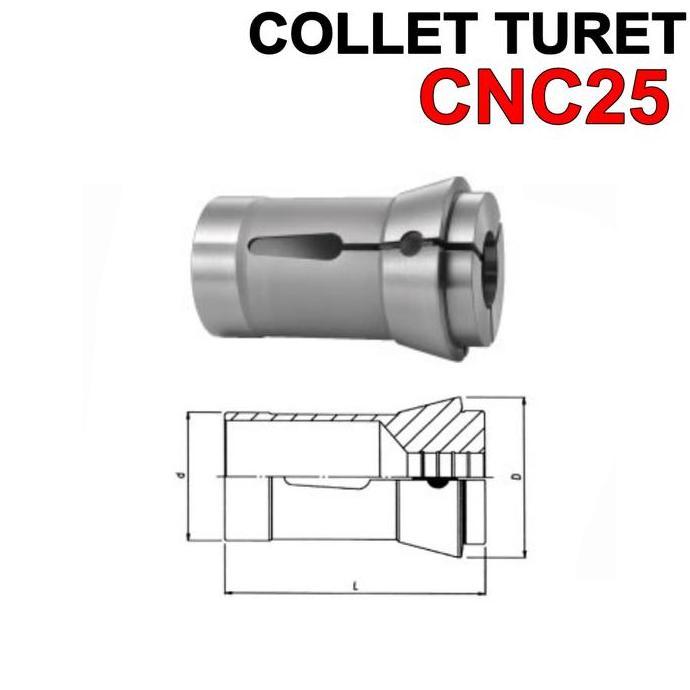 HAWAYMAX Collet Turet CNC25 Collet Chuck Mesin Turet CNC 25