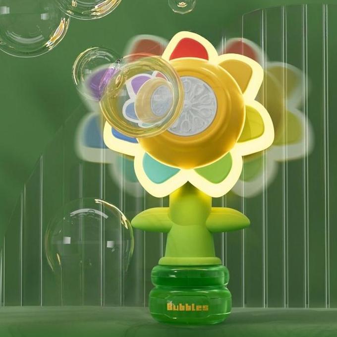 Bunga Matahari Bubble Mesin Mainan Anak-anak Mesin Gelembung Sabun Elektrik Bunga Matahari Mesin Gel