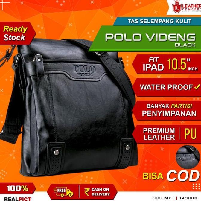 Cod,Bisa- Tas Selempang Kulit Polo Tas Polo Pria Tas Kulit Polo Pria