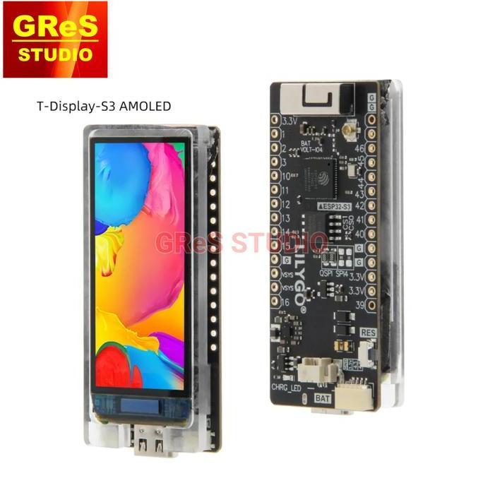T-Display-S3 AMOLED ESP32-S3 with 1.9 inch AMOLED Display