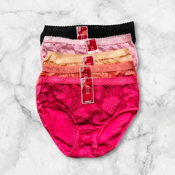 Wkwkwk- 3Pcs Premium Twnry Cd Broklat Transparan Bagian Belakang Bahan Full Katun - Dalaman Wanita D