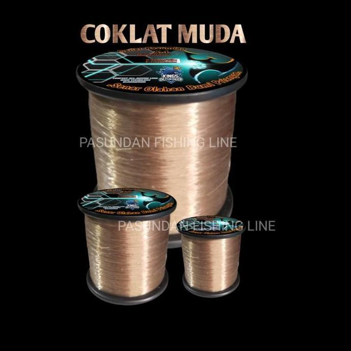 PASUNDAN FISHING LINE WARNA COKLAT MUDA (ROL BESAR) BENANG TALI SENAR PANCING OLAHAN ANTI KRITING BE